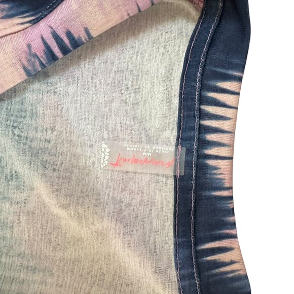 Free People Tie-Dye True North V-Neck Tee Shirt - Size Medium NWT - Picture 2 of 5